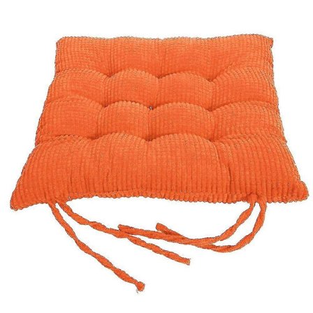 40x40cm Ensfarget Firkantet Myk Tykk Sittepute med Knytebånd for Stol Hjemmeinnredning - Perfekt