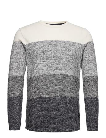 Structured M Strikkegenser M. Rund Krage Multi/mønstret Tom Tailor