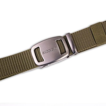 Flettet bælte Nylonspænde linning ARMY GREEN