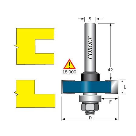 Cobolt 212-10135 Falsfres L=10, F=13,5 o D=41, Maskintilbehør & forbruk