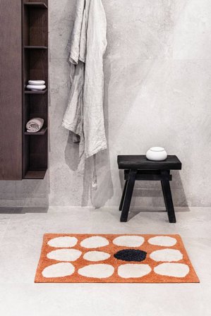 Thalassa Bath Mat 60X90 Terracotta Cotton Washable