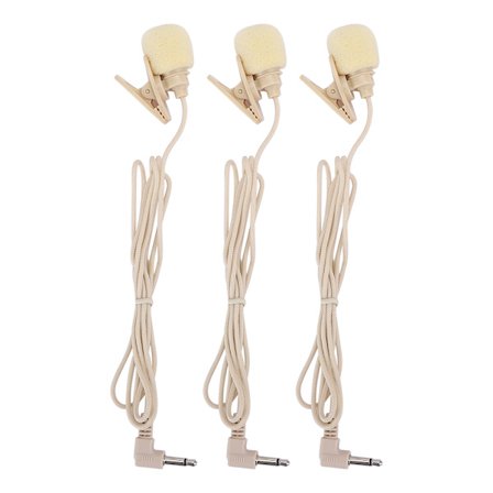 3 stk. bærbar 3,5 mm kragemikrofon mini forsterkende mikrofon for scenemøte