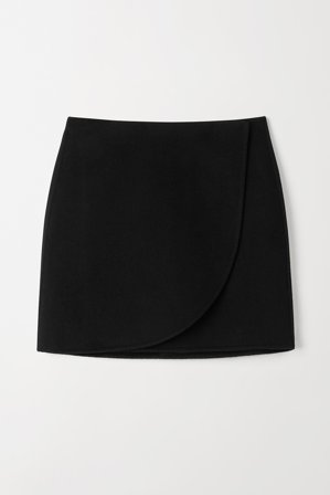 Soft Goat - Wrap Skirt - Cashmere skirt - XL - Black