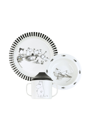 Mumin Barnservis i RPET, Vatten & bad Mata äta Vit ONESIZE