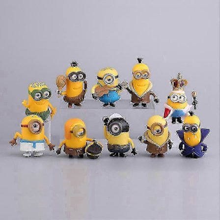 10 stk. PVC for barn Mini Søt Figur Leketøy Bursdagsgave Minions Modeller
