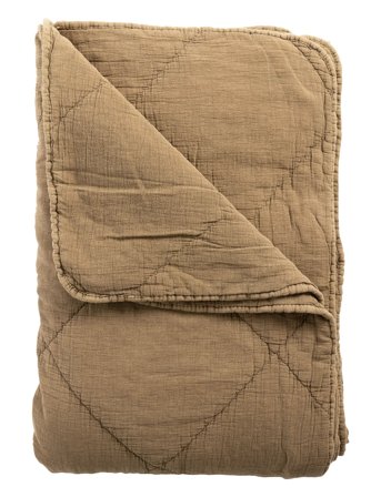 Plaid, Bomuld M/Hør Fryns Brown C'est Bon