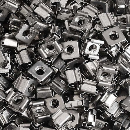 10 stk M6 burmutter i rustfritt stål for nettverksskap