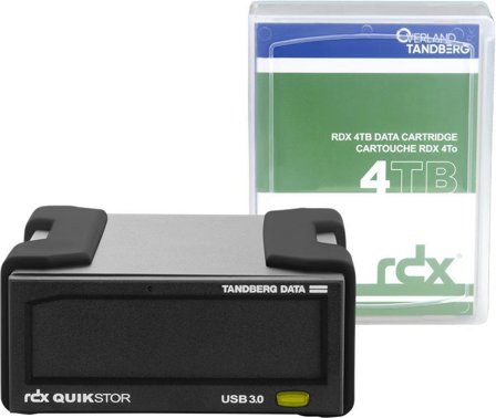 OVERLAND 4TB TANDBERG EXT USB3+ DRV KIT RDX QUIKSTOR W/ MS WIN BKP
