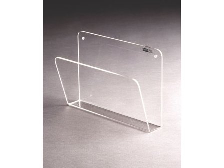 Bokhållare, monterbar, akrylplast, A4, 200 x 300 x 90 mm, genomskinlig - Lyreco - Kontorsmöbler och inredning - Tavlor ställ och ramar - Postfack
