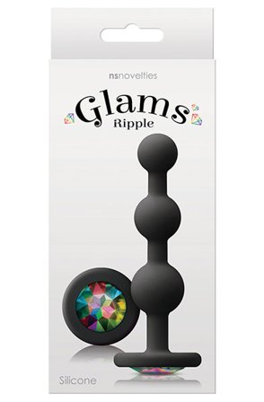 Kjøp Glams Ripple Rainbow Gem Black - Analplugg | God pris