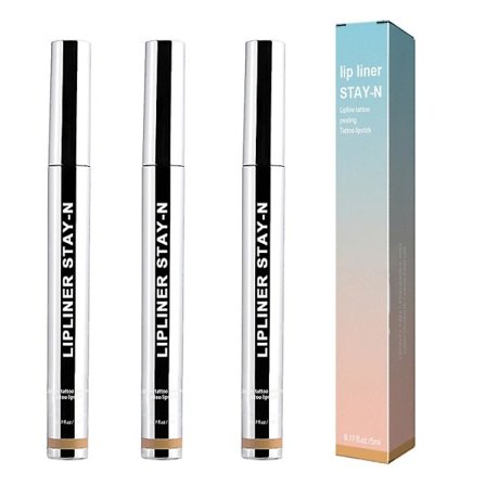 3 st Lip Liner Peel Off Läpptatuering Läppfärg Långvarig Hållbar Makeup Närande