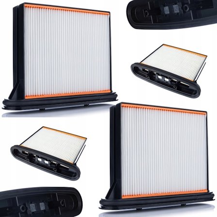 2X Imurisuodatin KLOK-RF5A – Pestava Polyesteri | Tiivisteella | Varaosa Bosch GAS 25, Metabo ASA 1200 varten