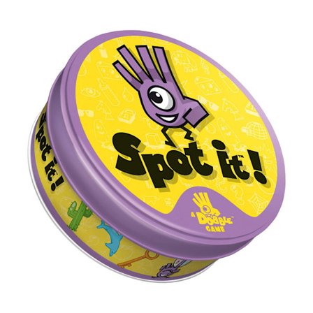 Klassisk kortspil til børn fra 6 år - 2 til 8 spillere - Spilletid 15 minutter - Spil til børn (spot it lilla ny stil)