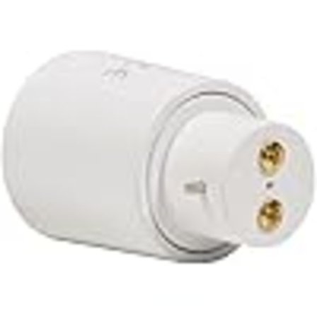 Lampe Sokkel Konverter | B22 til E27 - Bajonett til Edison, Hvit