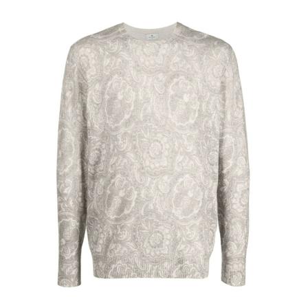 Etro C-Neck Sweatshirt , Beige , Heren , Maat: XL