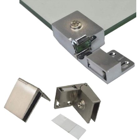 Par Glasdørhængsler Uden Ramme, Sidemonterede Glasdøre, Brusebadshængsler, Reservedele til Skabe og G