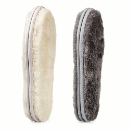 2 Pairs Genuine Sheepskin Wool Pads Winter Thick Insoles Shoe inserts For Boots
