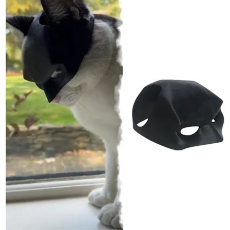 Kat Flagermus Maske Halloween Kostumer Tilbehør til Katte, Kat Flagermus Cosplay Beklædning (Medium)