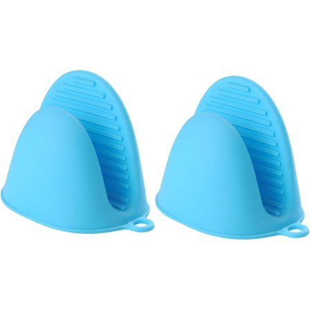 2 stk. silikone varme håndtagsholder, silikone ovnhandsker, varmebestandige handsker grydelap, til brug i køkken, madlavning, bagning