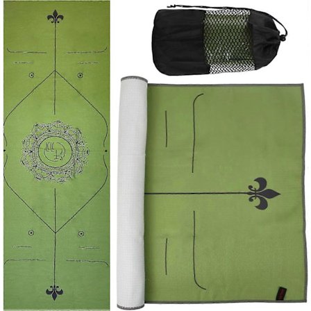 Yogahåndklær, Sklisikkert Yogamattehåndkle for Hot Yoga med Gripepunkter, Superabsorberende Mykt Mikrofiber Yogahåndkle for Pilates, 72 tommer x 24 