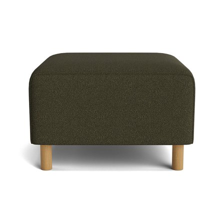 Seam Pouf Hocker in Loop Grün, moderner Cord-Stil mit Nozag-Federung, bequemer Sitzpouf für Wohnzimmer, hochwertige Polsterung, Größe 45cm.