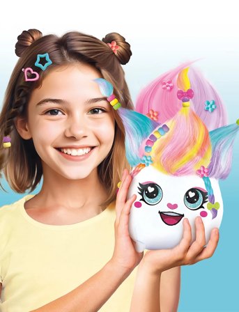 AMO Airbrush Plush Hair-Iffic Hair Style Salon - Multi/patterned - ONE SIZE