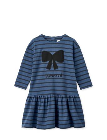 Alberte Stripe Dress Dresses & Skirts Dresses Casual Dresses Long-sleeved Casual Dresses Blue Liewood