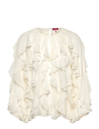 Ryacras Blouse Tops Blouses Long-sleeved Cream Crās