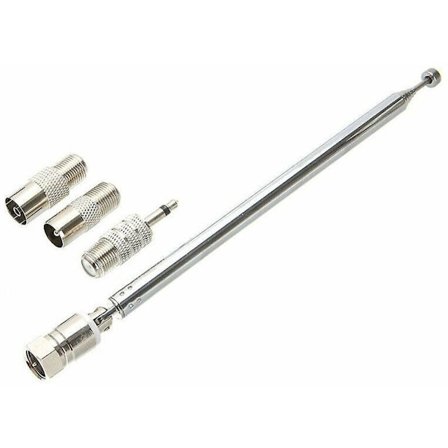 Velegnet til FM-radioantenne Teleskopisk FM-antenne F-stik 75 Ohm