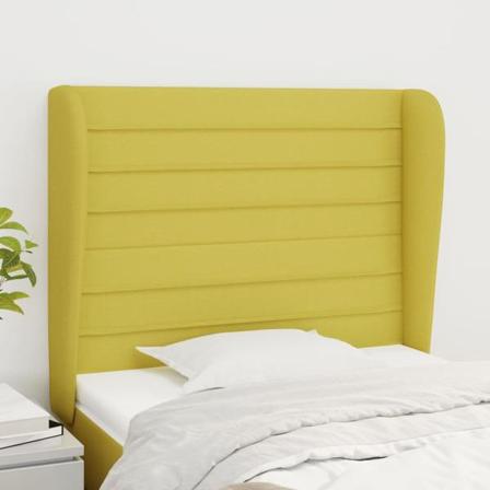 Vidaxl Huvudgavel Med Kanter Grön 103x23x118/128 Cm Tyg Grön