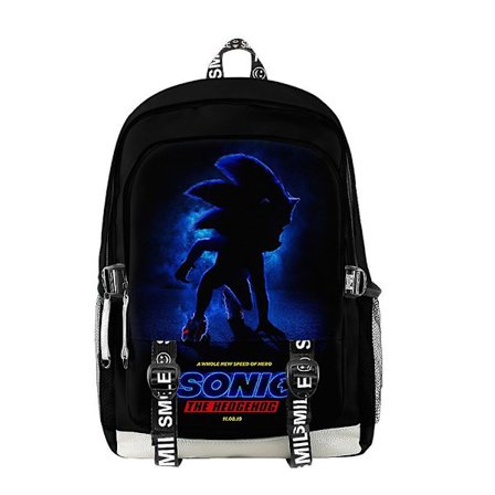 Sonic backpack 3D digital color printing travel outing student classroom school bag hedgehog backpack