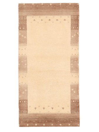 Gabbeh Indiaas Fine Vloerkleed Handgeknoopt 70X143 Oranje/Beige India