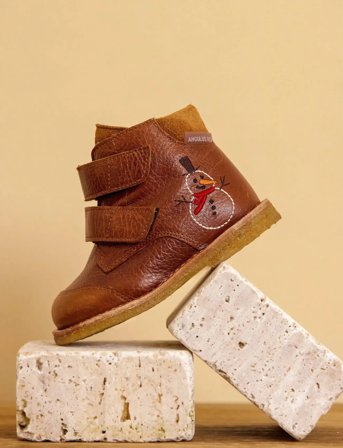 ANGULUS Boots - Flat - With Velcro - Brown - 20