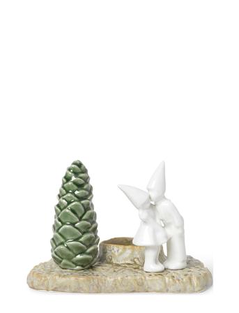 Christmas Tales Christmas Kiss H11.5 Vit Home Decoration Candlesticks & Tealight Holders Candlesticks Vit Kähler