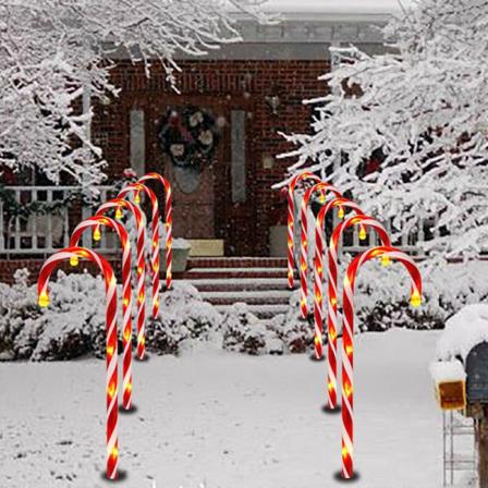 Christmas Cane Lights Solar Candy Cane Lights Candy Cane Path