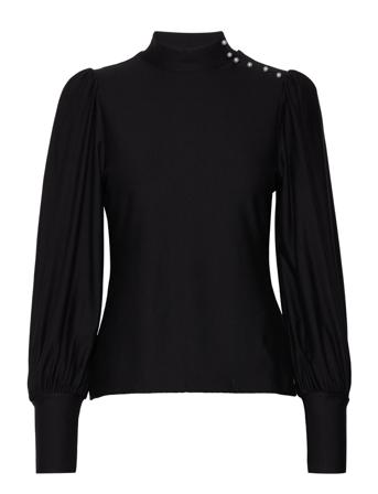 Rifagz Button Blouse Blus Långärmad Svart Gestuz