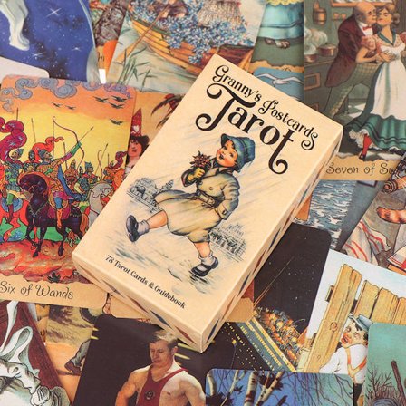 1Set Granny's Postcards Tarot English Version Guide Fortune Tel