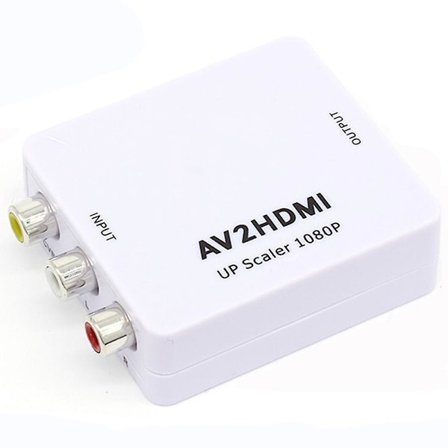 Kompositt Cvbs Av til Hdmi Video Audio Konverter Adapter for Kamera