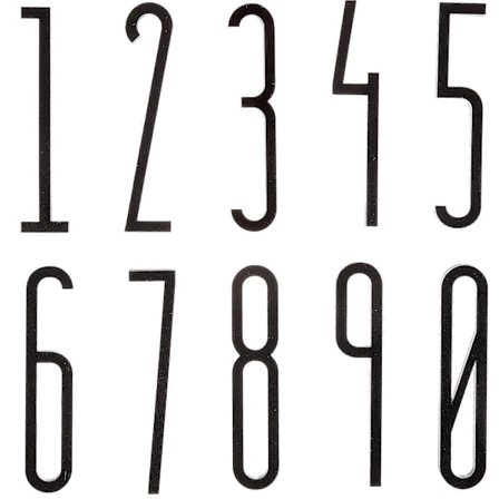 10 st Dörrnummer Skyltar Väggnummer Skylt Dörrskyltar Dörradressnummer för Hus