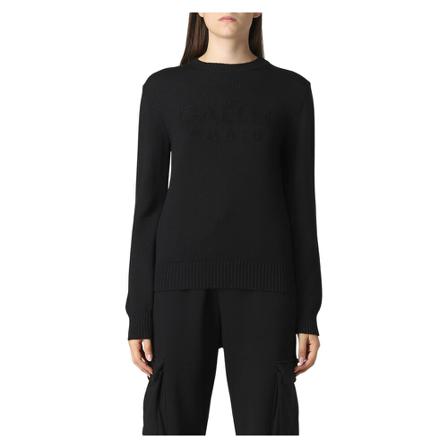 Gaëlle Paris, Round-neck Knitwear Zwart, Dames, Maat:M