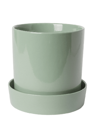Åhléns Home Kruka med fat TED 13,5 cm Dekoration Grön ONESIZE