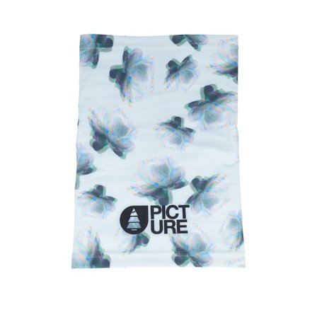 Picture - Blanc neckgaiter Bonnet - Flower Glitch Neck Gaiter @ Hatstore