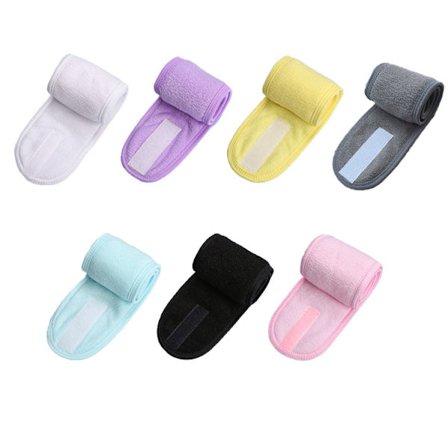 7 stk. hårbånd for sminke, justerbart hårbeskyttelsesbånd med borrelås