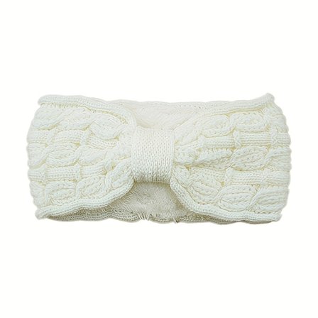 Varmt pandebånd med sløjfe, foret med fleece, velegnet til sport og ansigtsvask.