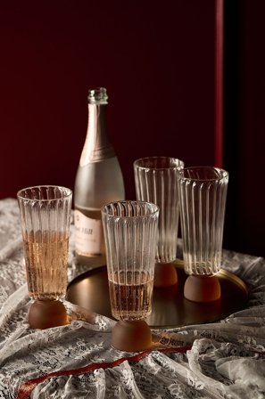 Staycation - Glas til lange drinks Hip 4-pak - Transparent - Drikkeglas - Fra Homeroom