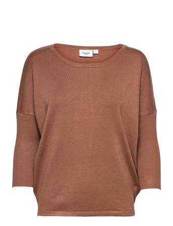 Milasz R-Neck Pullover Brown Saint Tropez