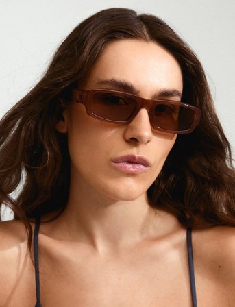 Pilgrim Alayna Sunglasses Brown - Brown - ONE SIZE