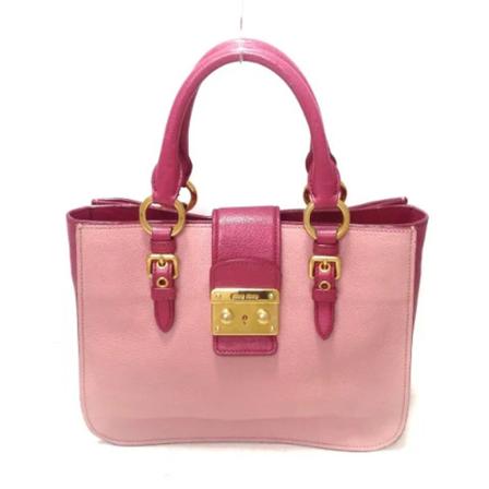 Miu Miu Pre-owned, Leather Tote Roze, Heren, Maat:ONE Size,leer