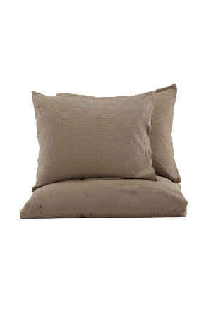 Venture Home Mila Bäddset - Dubbel Påslakan & Brun 240x220 cm