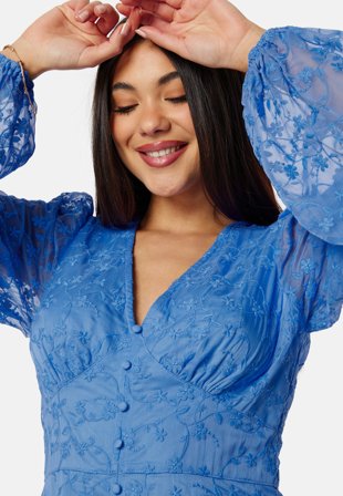 Bubbleroom Occasion - Embroidered Midi Dress - 34